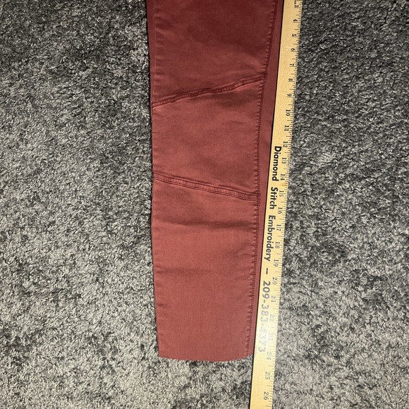 Mud Size 11 High-Rise Jagging's New With Tags Cut Off Bottom Bottoms Red Rust - Picture 8 of 14